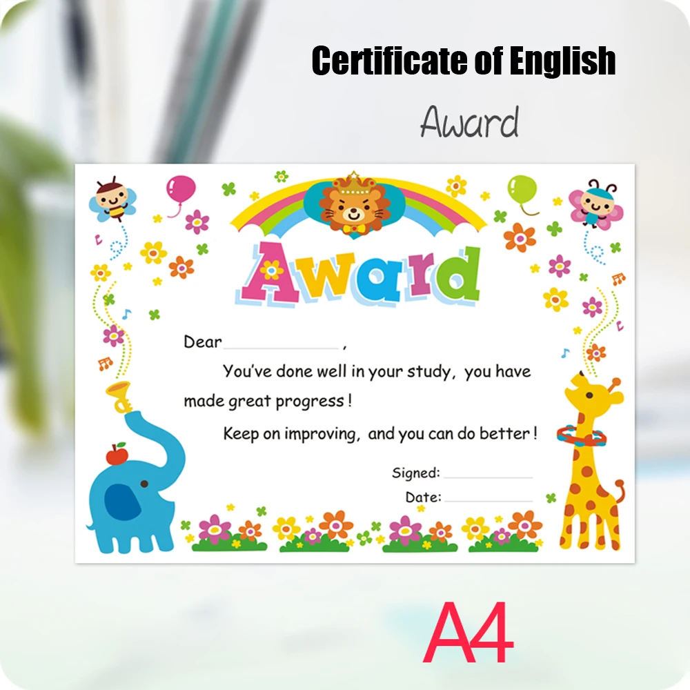 

English Certificate Appreciation Letter English Commendation Letter Student Prize Encouragement Certificate Inner Core Creative