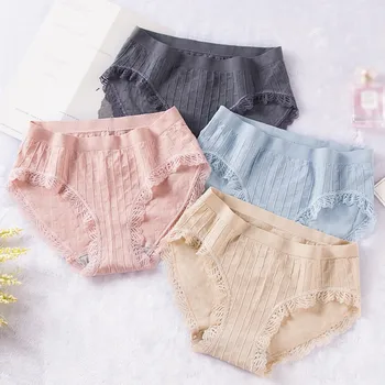 Cotton Panties Solid Women's Lace Panties Comfort Underwear Skin-friendly Briefs For Women Sexy Mid-Rise Panty Intimates
Cotton Panties Solid Women's Lace Panties Comfort Underwear Skin-friendly Briefs For Women Sexy Mid-Rise Panty Intimates