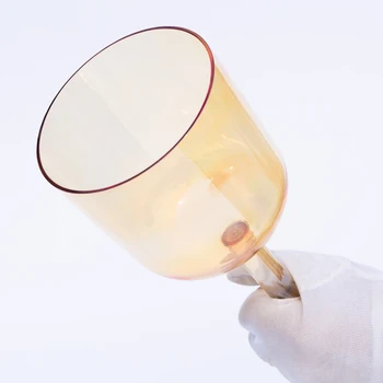 5 Inch Clear Yellow Colored Quartz Crystal Singing Bowl with Handle - Yoga
5 Inch Clear Yellow Colored Quartz Crystal Singing Bowl with Handle - Yoga