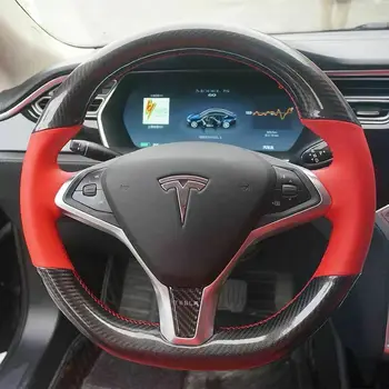For Tesla Model S/X Carbon Fiber Red PU Leather Steering Wheel Hand Sewing Wrap
For Tesla Model S/X Carbon Fiber Red PU Leather Steering Wheel Hand Sewing Wrap