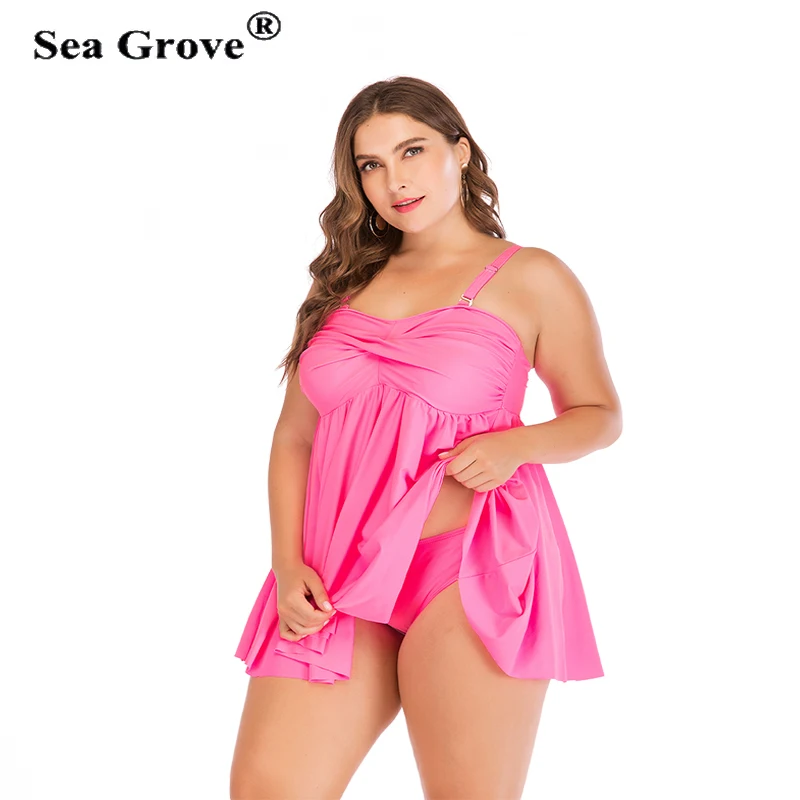 Plus Size Twist Tankini Set Two Piece Bathing Suit Women Swimwear Female Straps pink Beach Dress Large Swimsuit 3XL 4XL 5XL
Plus Size Twist Tankini Set Two Piece Bathing Suit Women Swimwear Female Straps pink Beach Dress Large Swimsuit 3XL 4XL 5XL