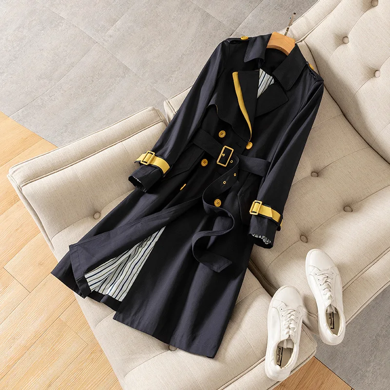 Women Casual Solid Color Double Breasted Outwear Fashion Coat Sashes Women 2020 Office Trench Chic Epaulet Design Long Trench 
Women Casual Solid Color Double Breasted Outwear Fashion Coat Sashes Women 2020 Office Trench Chic Epaulet Design Long Trench
