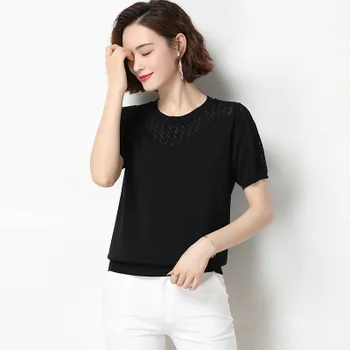 2020 fashion casual round neck knitted bottoming short-sleeved T-shirt
2020 fashion casual round neck knitted bottoming short-sleeved T-shirt