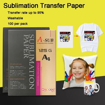 100 Sheets A4 A-sub 125g Heat Thermal Transfer Printing Paper Quick Dry for DIY T Shirt Glass Ceramic Metal Heat Press Machine
100 Sheets A4 A-sub 125g Heat Thermal Transfer Printing Paper Quick Dry for DIY T Shirt Glass Ceramic Metal Heat Press Machine