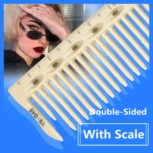 

1PC Double-sided Laser Scale Hair Comb Resin Haircut Comb Y8 Series Laser Measurement Hairdresser Comb Hairdressing Comb