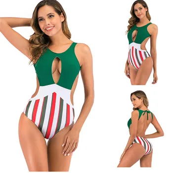 Womens Backless Swimsuit One Piece Cut Out Bathing Suit for Woman Striped High Neck Waist Swim Sexy 1 Piece Swimwear Plus Size
Womens Backless Swimsuit One Piece Cut Out Bathing Suit for Woman Striped High Neck Waist Swim Sexy 1 Piece Swimwear Plus Size
