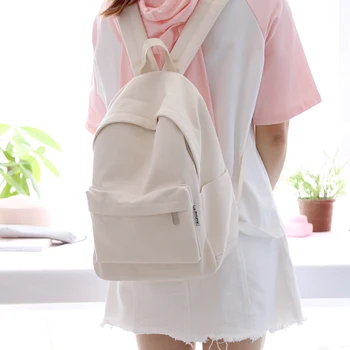 All-match White Canvas Zipper Backpack Teenagers Simple Style Solid Color College School Bag Casual Outdoor Bags Mochila DF645
All-match White Canvas Zipper Backpack Teenagers Simple Style Solid Color College School Bag Casual Outdoor Bags Mochila DF645