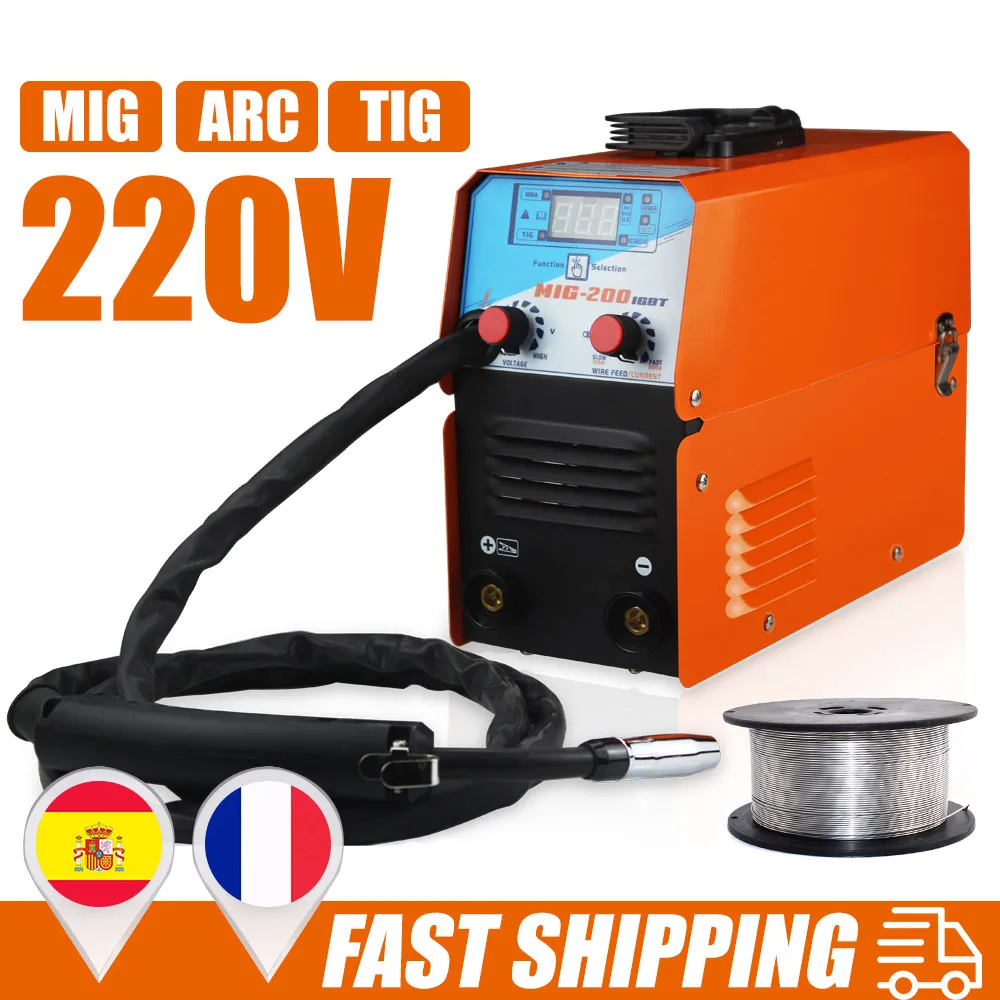 Mini MIG-200 AC220V 50/60Hz IGBT MIG MMA TIG Gasless Welding Machine Welder Welding Equipment Replace Manual Soldering Tool
Mini MIG-200 AC220V 50/60Hz IGBT MIG MMA TIG Gasless Welding Machine Welder Welding Equipment Replace Manual Soldering Tool