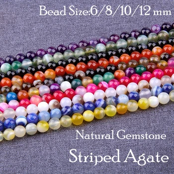 Wholesale natural stripe Agates Beads colorful Round smooth agates stone Beads For Jewelry Making Diy Bracelet necklace handmade
Wholesale natural stripe Agates Beads colorful Round smooth agates stone Beads For Jewelry Making Diy Bracelet necklace handmade