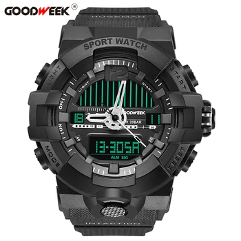 GOODWEEK Military Waterproof Male Sport Watch Analog Digital Multifunctional Watch Rubber Dual Display Watches Relogio Masculino
GOODWEEK Military Waterproof Male Sport Watch Analog Digital Multifunctional Watch Rubber Dual Display Watches Relogio Masculino