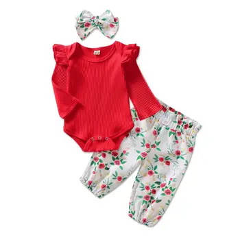 Autumn Baby Girls Clothes Set Baby Long Sleeve Romper Tops Flower Print Trousers Headband Outfits for Baby Clothes Infant
Autumn Baby Girls Clothes Set Baby Long Sleeve Romper Tops Flower Print Trousers Headband Outfits for Baby Clothes Infant
