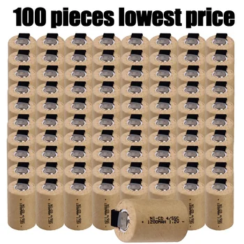 100 pieces 1200mAh 4/5SC batteries 4/5sub C battery akkumulator NICD 1.2V rechargeable flat top for cordless drills for USAG
100 pieces 1200mAh 4/5SC batteries 4/5sub C battery akkumulator NICD 1.2V rechargeable flat top for cordless drills for USAG