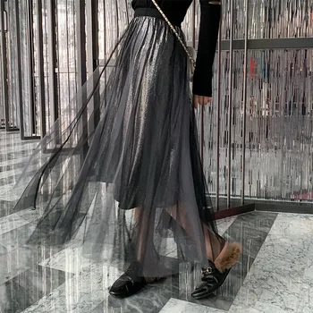 2020 Autumn & Winter New Arrival Korean Version Bling ~ bling Skirt Mid Length Section Color Mesh Stitching Skirt Free Shipping
2020 Autumn & Winter New Arrival Korean Version Bling ~ bling Skirt Mid Length Section Color Mesh Stitching Skirt Free Shipping