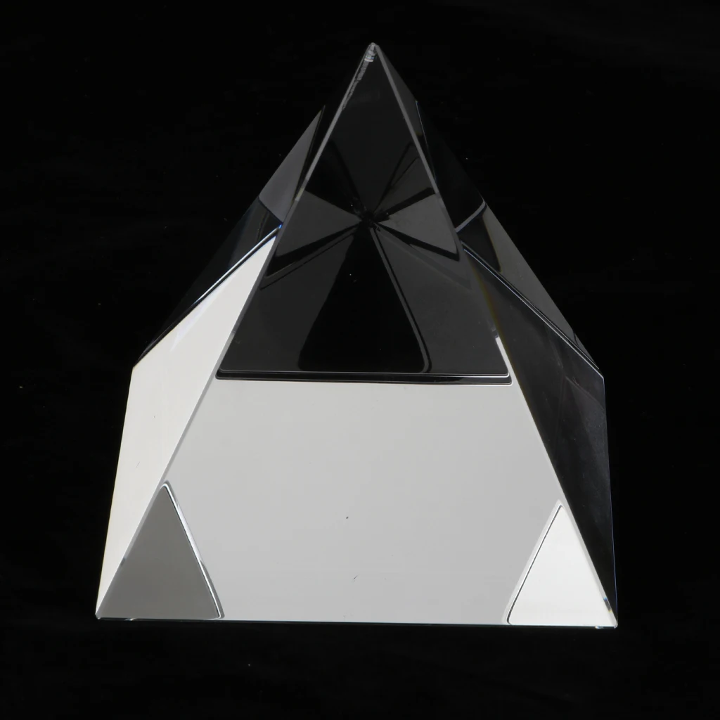 2.4'' Transparent K9 Crystal Optical Pyramid Prism Suncather, Paperweight Collectible Home Ornament Gift 2.4'' Transparent K9 Crystal Optical Pyramid Prism Suncather, Paperweight Collectible Home Ornament Gift