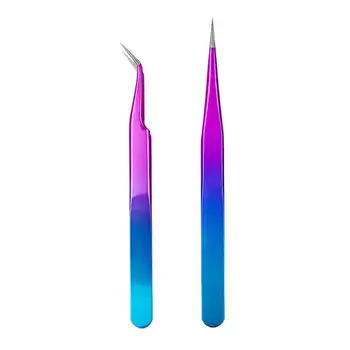2pcs/set Professional Eyelashes Tweezers Rhinestones Gradient Nipper Pick Up Eyelashes Makeup Tools
2pcs/set Professional Eyelashes Tweezers Rhinestones Gradient Nipper Pick Up Eyelashes Makeup Tools