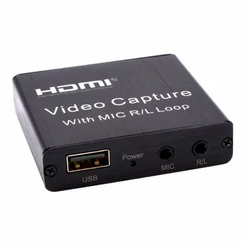 HDMI capture card with loop out with audio graphics video recording box game live video recorder microphone input audio output
HDMI capture card with loop out with audio graphics video recording box game live video recorder microphone input audio output