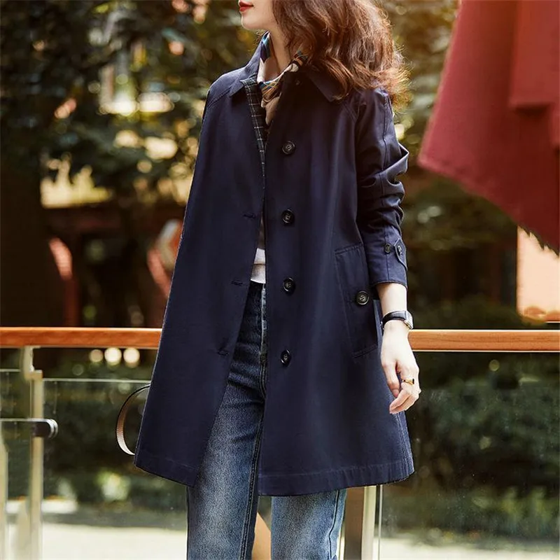 Windbreaker Jacket Ladies Mid-Length 2021 New Korean Temperament Trench Coat Women Coat Jacket Lining Office Femme Elegant 116
Windbreaker Jacket Ladies Mid-Length 2021 New Korean Temperament Trench Coat Women Coat Jacket Lining Office Femme Elegant 116