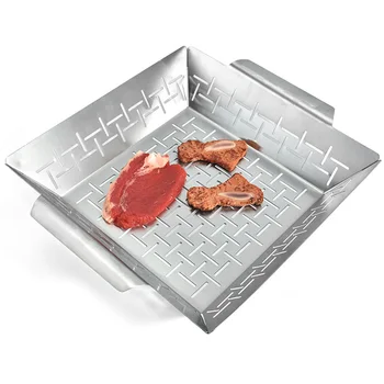 With Handle Household Veggies Thickened Stainless Steel Camping Heat Resistant Grill Pan Easy Clean Barbecue Tray Baking Tool
With Handle Household Veggies Thickened Stainless Steel Camping Heat Resistant Grill Pan Easy Clean Barbecue Tray Baking Tool
