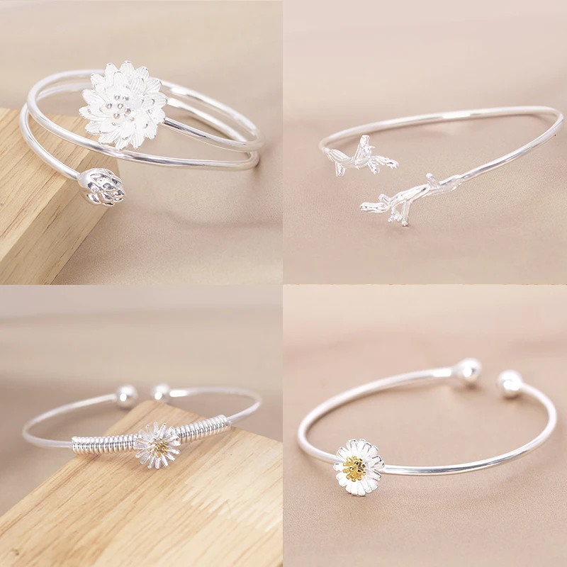925 Sterling Silver Pin Lovely simulation flower embellishment colorful Girl Style Bracelet christmas gift
925 Sterling Silver Pin Lovely simulation flower embellishment colorful Girl Style Bracelet christmas gift