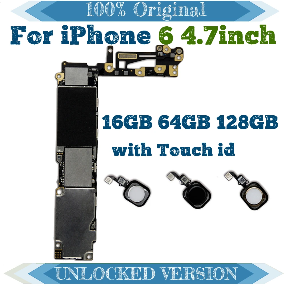 For iPhone 6 Tested Good Working Original Factory Unlocked Motherboard for iPhone 6 logic board mainboard With Touch ID
For iPhone 6 Tested Good Working Original Factory Unlocked Motherboard for iPhone 6 logic board mainboard With Touch ID