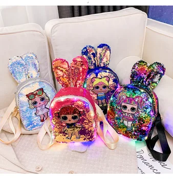 2019 new fashion Korean double shoulder bag with all kinds of foreign style sequins rabbit ears school children's schoolbag with
2019 new fashion Korean double shoulder bag with all kinds of foreign style sequins rabbit ears school children's schoolbag with