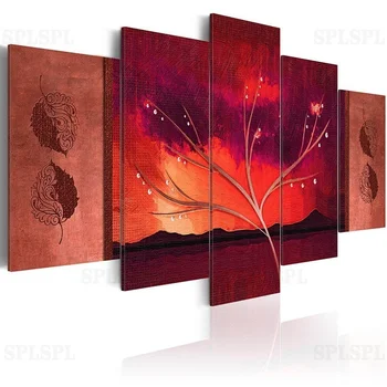 5 Pieces Abstract Canvas Painting Branch Posters and Prints Orange Bright Modern Wall Art Modular Pictures for Living Room Decor
5 Pieces Abstract Canvas Painting Branch Posters and Prints Orange Bright Modern Wall Art Modular Pictures for Living Room Decor