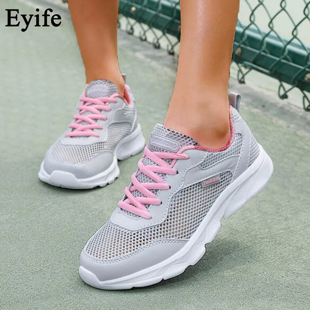 Женские кроссовки на шнуровке дышащие разноцветные для бега прогулок спортивная