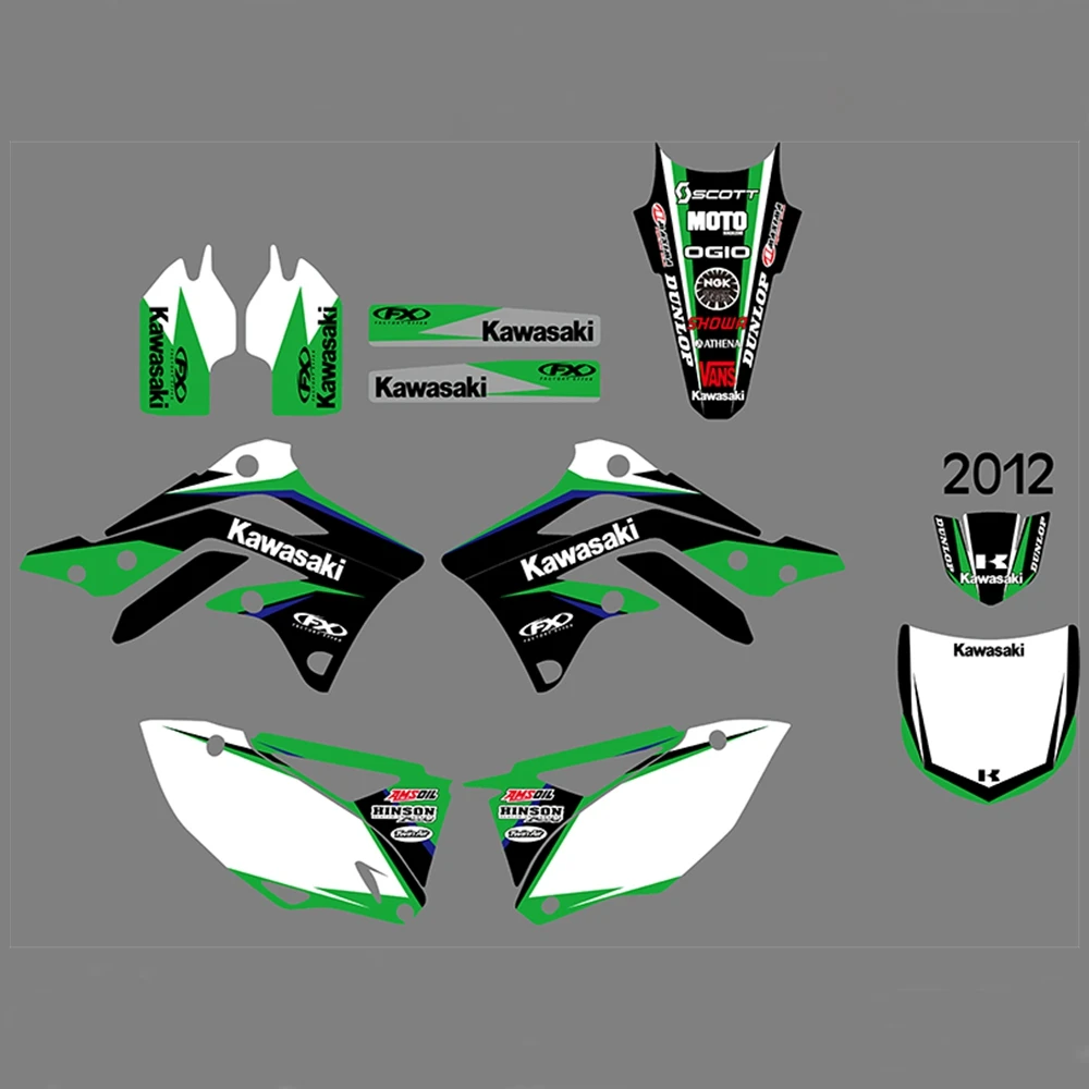 For KAWASAKI KXF450 2012 Graphics Decals Stickers Custom Number Name 3M Full Motorcycle Backgrounds Accessories
For KAWASAKI KXF450 2012 Graphics Decals Stickers Custom Number Name 3M Full Motorcycle Backgrounds Accessories