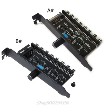 PC 8 Channels Fan Hub Cooling Fan Speed Controller for CPU Case HDD VGA PWM Fan PCI Bracket Power By 12V SATA/4Pin Fan Control
PC 8 Channels Fan Hub Cooling Fan Speed Controller for CPU Case HDD VGA PWM Fan PCI Bracket Power By 12V SATA/4Pin Fan Control