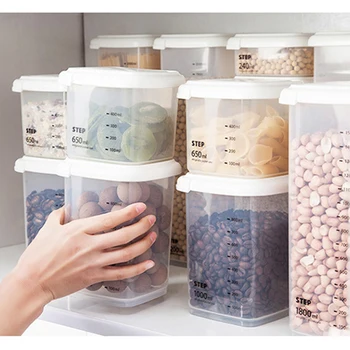 PP Food Containers with ScaleTransparent Stackable Dry Food Storage Box Kitchen Noodles Sealed Containers Kitchen Storage Box
PP Food Containers with ScaleTransparent Stackable Dry Food Storage Box Kitchen Noodles Sealed Containers Kitchen Storage Box