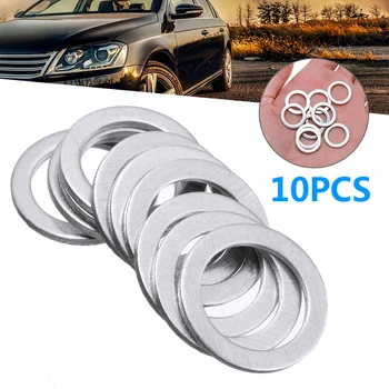 10pcs Metal Oil Pan Drain Plug Screw Gaskets Crush Washers Gaskets Car Accessories 21513-23001 For Kia
10pcs Metal Oil Pan Drain Plug Screw Gaskets Crush Washers Gaskets Car Accessories 21513-23001 For Kia
