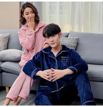 M-3XL Couple Flannel Print Letter 2PCS Thicken Pajamas Set Sexy Pocket Intimate Lingerie Sleepwear Nightwear Autumn New Homewear 
M-3XL Couple Flannel Print Letter 2PCS Thicken Pajamas Set Sexy Pocket Intimate Lingerie Sleepwear Nightwear Autumn New Homewear