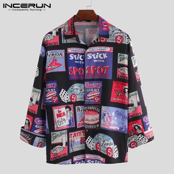 INCERUN Men Printed Shirts Streetwear 2019 Turn-down Collar Long Sleeve Loose Vintage Camisa Korean Casual Brand Shirt Men S-5XL
INCERUN Men Printed Shirts Streetwear 2019 Turn-down Collar Long Sleeve Loose Vintage Camisa Korean Casual Brand Shirt Men S-5XL