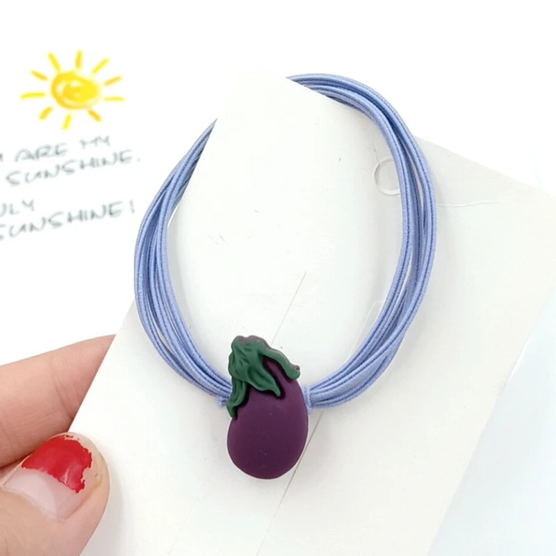New Hair Accessories For Women Girl Small Cute Fruit Ring Temperament Ball Lamb Rope Tie Rubber Band Hair Pendant Rope 2020
