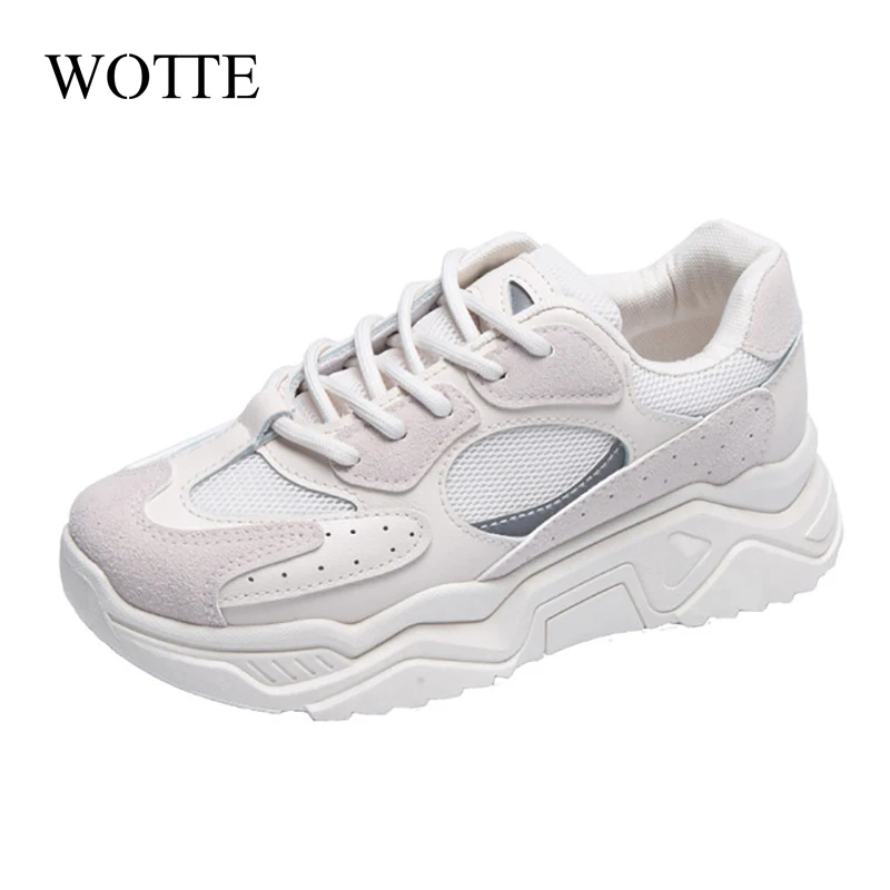 WOTTE Sneakers Women Thick Bottom Daddy Shoe Thick Bottom Round Toe Breathing Leisure Female Vulcanize Shoes For Women
WOTTE Sneakers Women Thick Bottom Daddy Shoe Thick Bottom Round Toe Breathing Leisure Female Vulcanize Shoes For Women