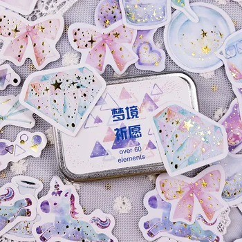 60 Sheets /Box Gold Stamping Dream Island DIY Stickers Decorative Scrapbooking Diary Sticker 
60 Sheets /Box Gold Stamping Dream Island DIY Stickers Decorative Scrapbooking Diary Sticker