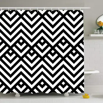 Shower Curtain Set with Hooks 72x72 Scales Arrows Zig Zigzag Asian Zag Maori Lines Pattern Drop Repeated Textures Mosaic Black
Shower Curtain Set with Hooks 72x72 Scales Arrows Zig Zigzag Asian Zag Maori Lines Pattern Drop Repeated Textures Mosaic Black