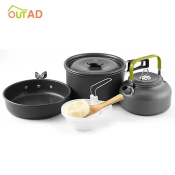 Professional Camping Mini Pan Kettle Pot Set for 2-3 Person Cookware Cooking Tool BBQ Pot Pan Aluminum Non-stick Cookware Sets
Professional Camping Mini Pan Kettle Pot Set for 2-3 Person Cookware Cooking Tool BBQ Pot Pan Aluminum Non-stick Cookware Sets