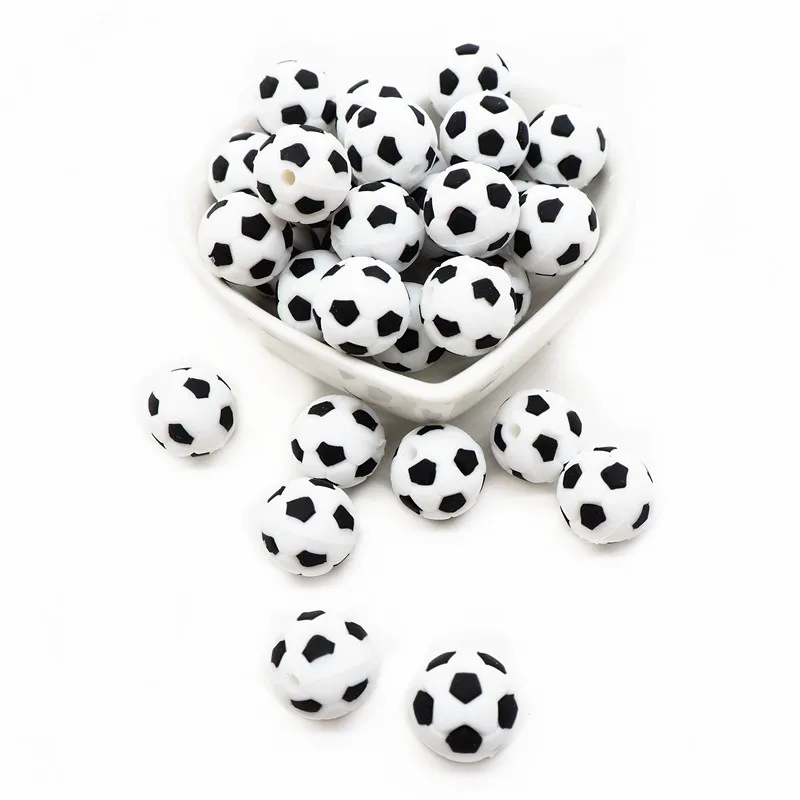 Chengkai 50pcs Silicone Football Teether Beads DIY Baby Soccer Cartoon Teething Sensory Toy Pacifier Jewelry Making Beads
Chengkai 50pcs Silicone Football Teether Beads DIY Baby Soccer Cartoon Teething Sensory Toy Pacifier Jewelry Making Beads