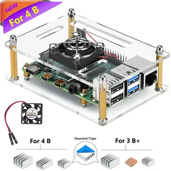 iUniker Raspberry Pi 4 Case,4b Case with Cooling Fan Heatsink Simple Removable Top Cover for Pi 4 Model B/Pi 3B+/ Pi 3B/ 2B New
iUniker Raspberry Pi 4 Case,4b Case with Cooling Fan Heatsink Simple Removable Top Cover for Pi 4 Model B/Pi 3B+/ Pi 3B/ 2B New