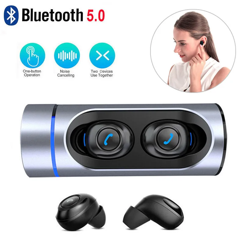 Earphones Mini In ear Wireless Headset IPX6 Waterproof Earbuds with Mic Charging Case for iPhone Samsung Android 
Earphones Mini In ear Wireless Headset IPX6 Waterproof Earbuds with Mic Charging Case for iPhone Samsung Android