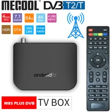 DVB-T2 אנדרואיד 7.1 WiFi טלוויזיה תיבת Amlogic S905D 1G ROM 8G RAM 2.4G 100M תמיכת 4K H.265 DVB T2 מיני דק M8S בתוספת DVB מדיה נגן(China)