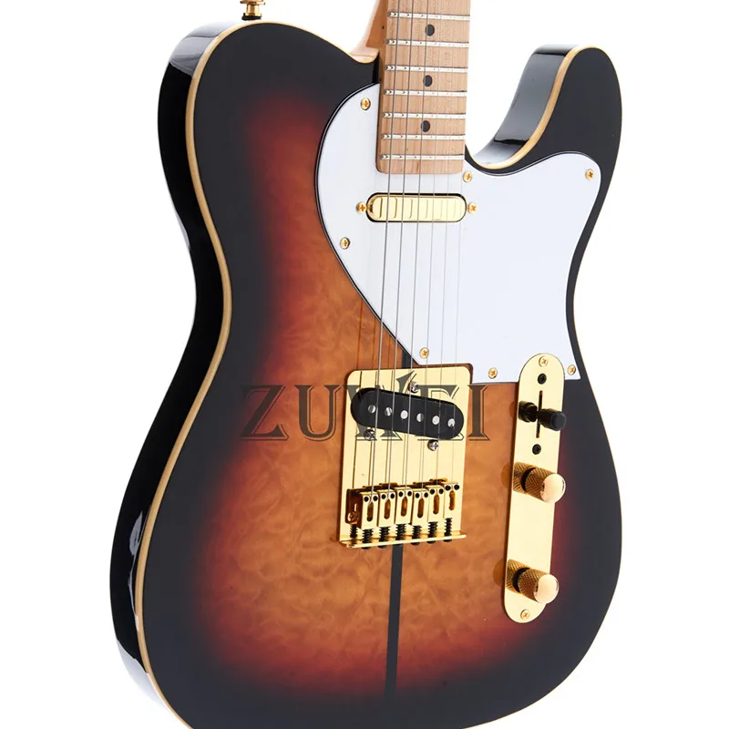 Good Quality TL Truff Dog Electric Guitar Quilted Maple Top Veneer,Gold Hardware,Vintage C Shape Neck
Good Quality TL Truff Dog Electric Guitar Quilted Maple Top Veneer,Gold Hardware,Vintage C Shape Neck