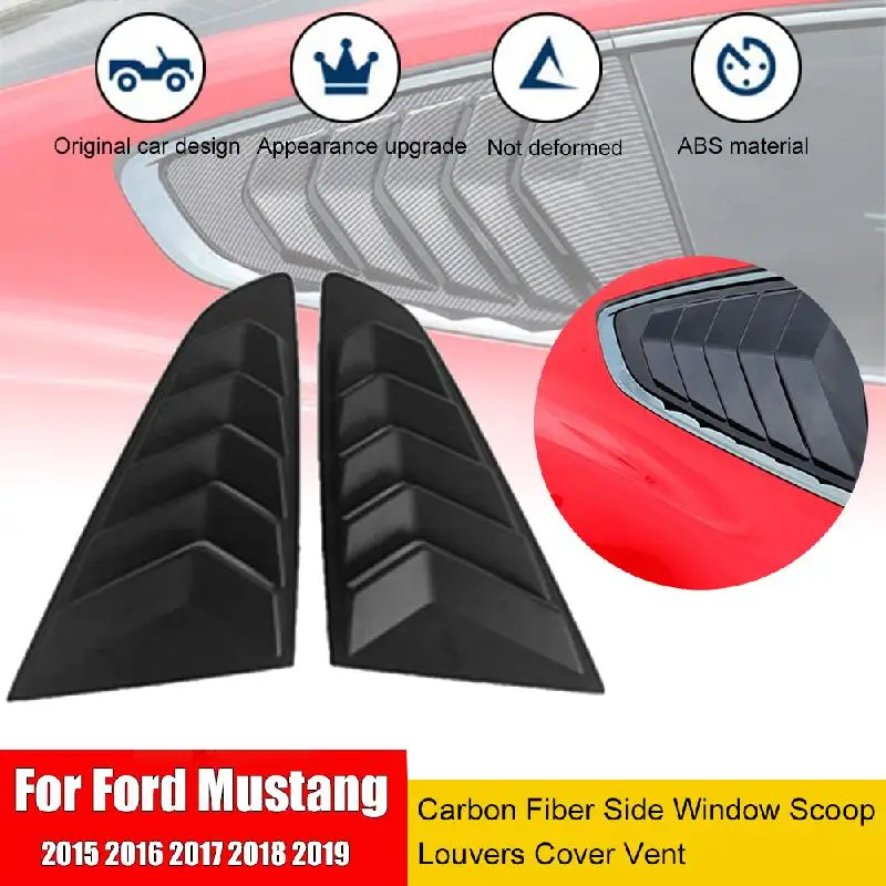 Carbon Fiber Side Window Scoop Louvers Cover Vent Bonnet Decorative Car Styling Modification For Ford Mustang 2015-present
Carbon Fiber Side Window Scoop Louvers Cover Vent Bonnet Decorative Car Styling Modification For Ford Mustang 2015-present