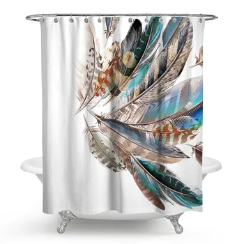 Feather Shower Curtain Vaned Types Flight Feathers Animal Print Waterproof Fabric Bathroom Decor Set with Hooks
Feather Shower Curtain Vaned Types Flight Feathers Animal Print Waterproof Fabric Bathroom Decor Set with Hooks
