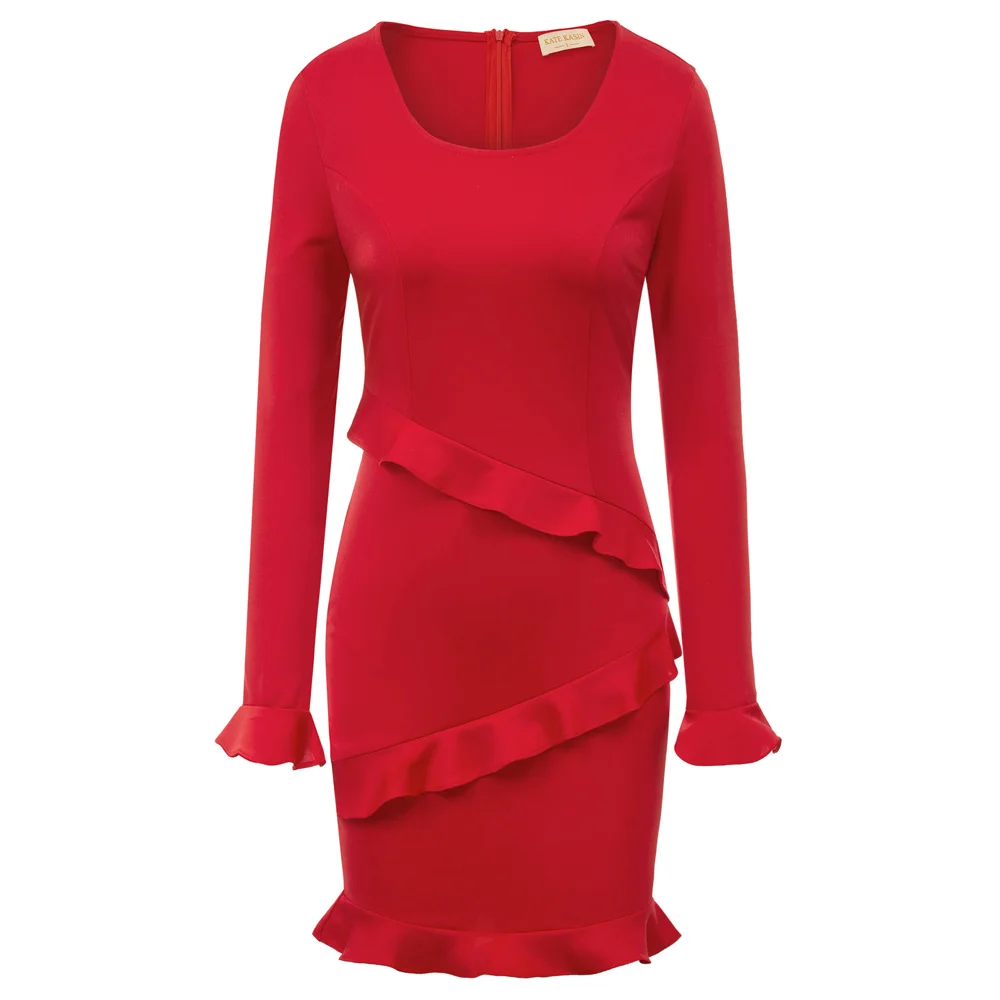 elegant dress Women Ruffles vintage Bodycon Dress Long Sleeve U-Neck mini solid party office OL business Hips-Wrapped dresses
elegant dress Women Ruffles vintage Bodycon Dress Long Sleeve U-Neck mini solid party office OL business Hips-Wrapped dresses