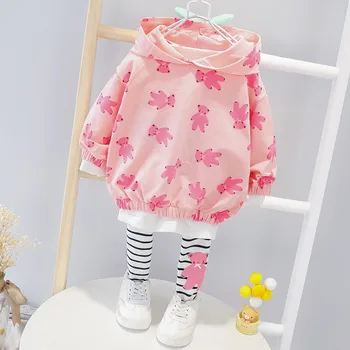 Infant Baby Clothing 2020 Autumn New Baby Girls Cartoon Bear Hooded Sweater Leggings Two-piece Little Girls Long-sleeved Suits 
Infant Baby Clothing 2020 Autumn New Baby Girls Cartoon Bear Hooded Sweater Leggings Two-piece Little Girls Long-sleeved Suits