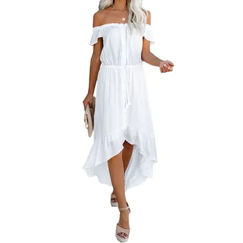 Women Sexy Maxi Dresses Elegant Summer 2020 Woman Ruffles Bandage White Black Boho Long Dress Womens Party Beach Midi Dress
Women Sexy Maxi Dresses Elegant Summer 2020 Woman Ruffles Bandage White Black Boho Long Dress Womens Party Beach Midi Dress