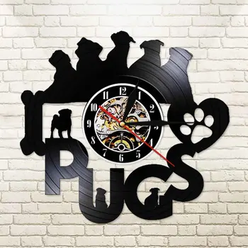 Pug Dog Breeds Vinyl LP Record Wall Clock Lovely Puppy Paw Led Light Watch Animals Hospital Pet Store Clock Dog Lover Gift
Pug Dog Breeds Vinyl LP Record Wall Clock Lovely Puppy Paw Led Light Watch Animals Hospital Pet Store Clock Dog Lover Gift