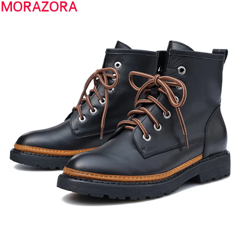 MORAZORA 2020 New Brand genuine leather ankle boots med heels round toe lace up casual shoes woman autumn winter women boots
MORAZORA 2020 New Brand genuine leather ankle boots med heels round toe lace up casual shoes woman autumn winter women boots